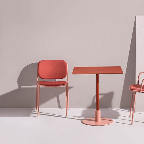 Fauteuil contemporain - METIS PAD - Traba' - en cuir / en velours / en métal peint