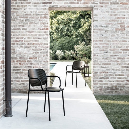 Fauteuil moderne - METIS DOT - Traba' - en tôle / en métal peint / rouge