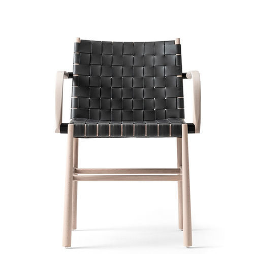 Fauteuil contemporain - JULIE CU AR - Traba' - en cuir / en velours / en contreplaqué