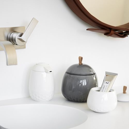 Distributeur de savon résidentiel - MELLIBI - Kahler Design - à poser / en céramique / manuel