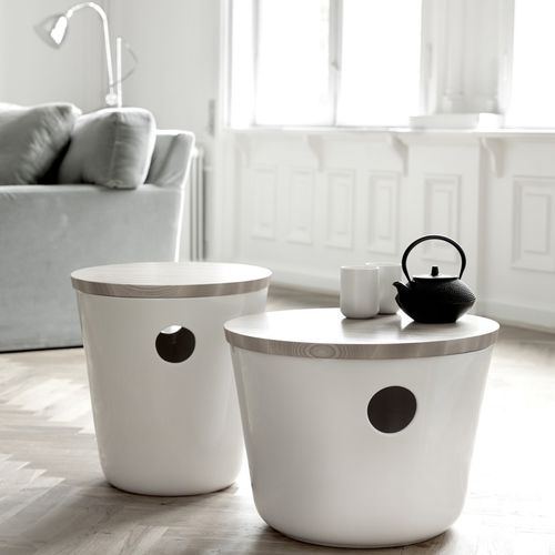 Table d'appoint contemporaine - UNIT - Kahler Design - en bois / en céramique / ronde