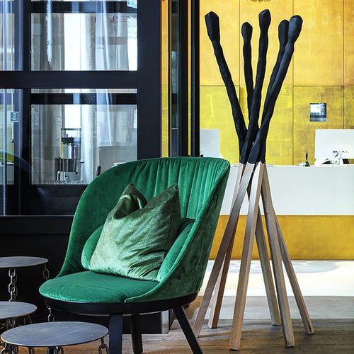 Porte-manteau sur pied - MATCH - Mogg - contemporain / en hêtre / noir