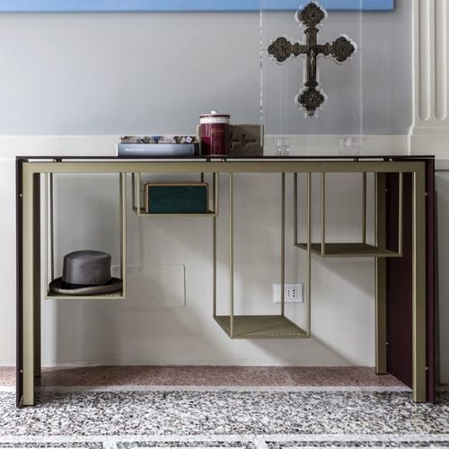 Console contemporaine - TOKYO - Mogg - en MDF / avec piètement en métal / rectangulaire