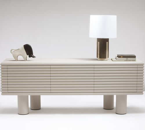 Buffet contemporain - Giobagnara - en bois / 4 pieds / blanc
