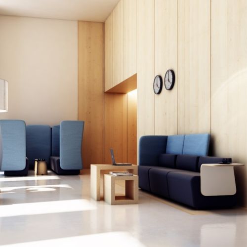 Fauteuil contemporain - MONT - vank - en tissu / en contreplaqué / en HPL