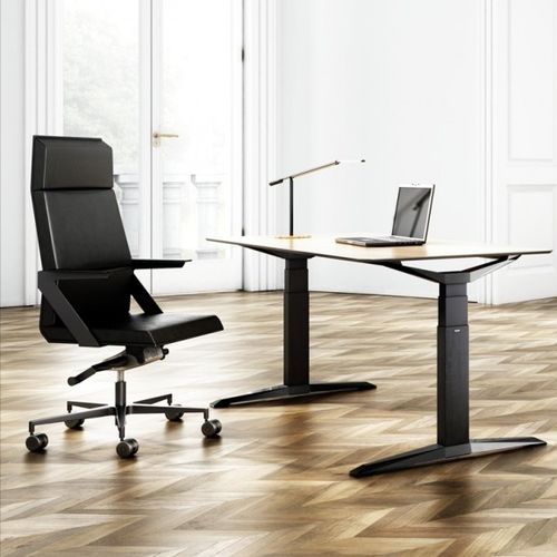Fauteuil de direction contemporain - FIL - vank - en cuir / en acier / inclinable