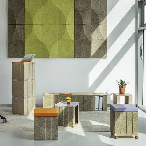 Buffet haut - CUBE  - vank - contemporain / en chanvre / modulable