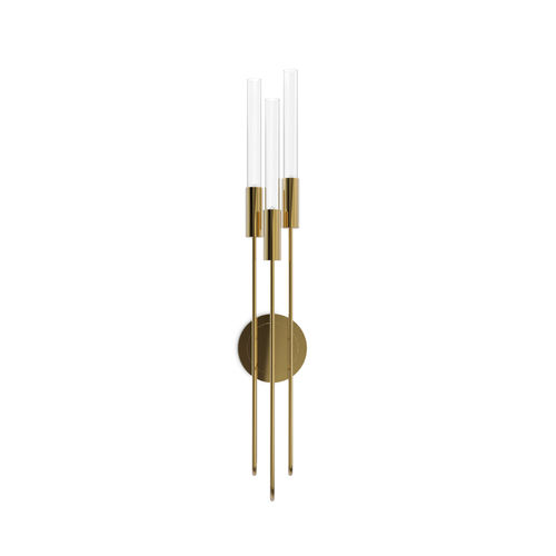 Applique murale contemporaine - GALA TORCH - LUXXU MODERN DESIGN & LIVING - d'intérieur / en laiton plaqué or / en cristal
