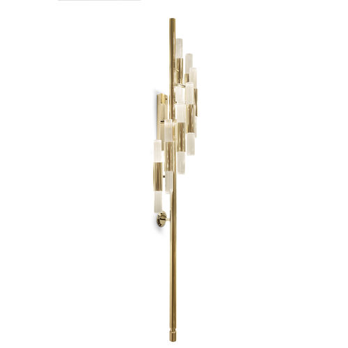 Applique murale contemporaine - WATERFALL - LUXXU MODERN DESIGN & LIVING - d'intérieur / en laiton plaqué or / en cristal