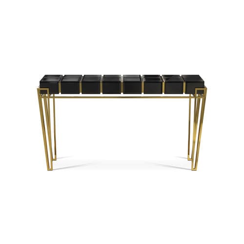 Console contemporaine - NUBIAN - LUXXU MODERN DESIGN & LIVING - en bois / en verre / en laiton