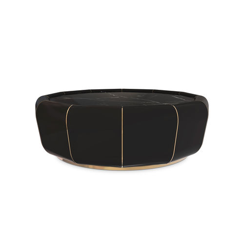 Table basse contemporaine - DARIAN  - LUXXU MODERN DESIGN & LIVING - en bois / en verre fumé / en laiton