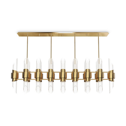 Lustre contemporain - TYCHO RECTANGULAR  - LUXXU MODERN DESIGN & LIVING - en cristal / en laiton