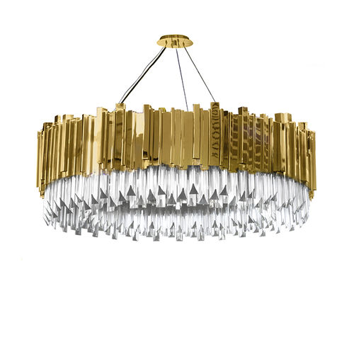 Lustre contemporain - EMPIRE - LUXXU MODERN DESIGN & LIVING - en cristal / en laiton