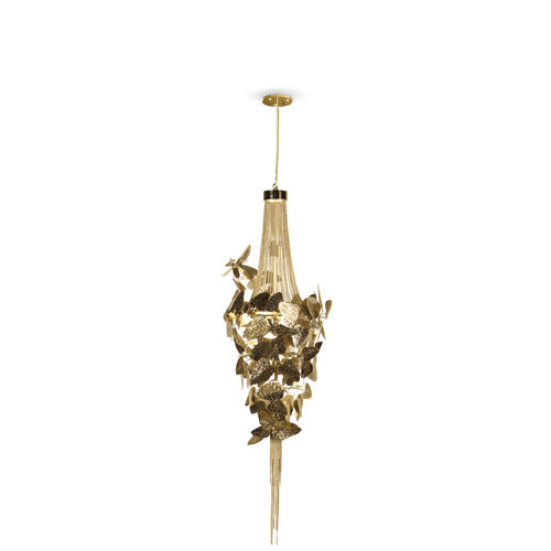 Suspension - MCQUEEN - LUXXU MODERN DESIGN & LIVING - en laiton / en laiton plaqué or / en cristal
