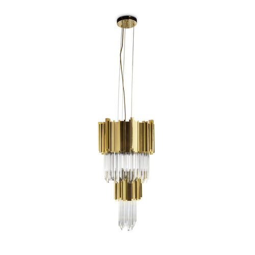 Suspension - EMPIRE - LUXXU MODERN DESIGN & LIVING - en laiton / en laiton plaqué or / en cristal