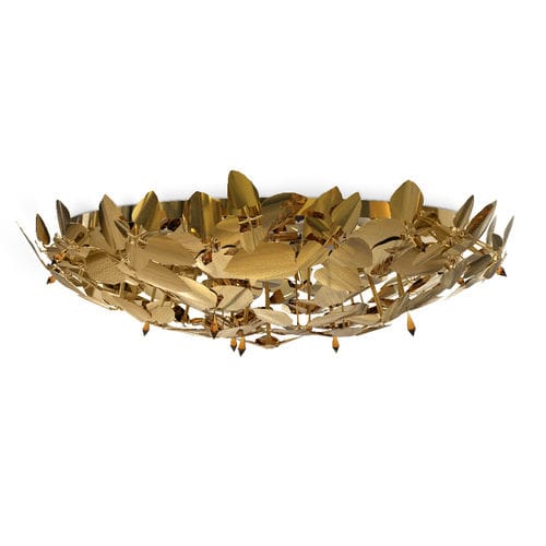 Plafonnier contemporain - MCQUEEN - LUXXU MODERN DESIGN & LIVING - rond / en cristal / en laiton plaqué or
