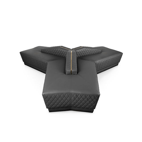 Canapé modulable - ANGUIS - LUXXU MODERN DESIGN & LIVING - contemporain / en cuir / gris