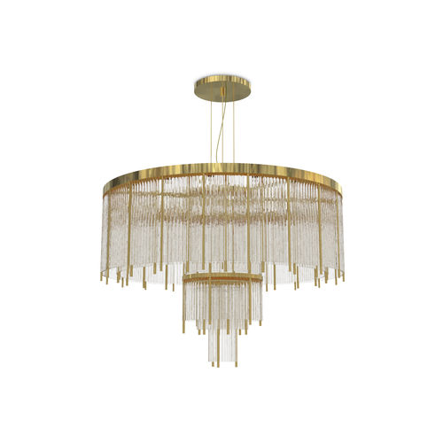 Lustre contemporain - PHARO II - LUXXU MODERN DESIGN & LIVING - en cristal / en laiton / halogène