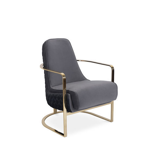 Fauteuil contemporain - OCADIA - LUXXU MODERN DESIGN & LIVING - en velours / en cuir / en laiton