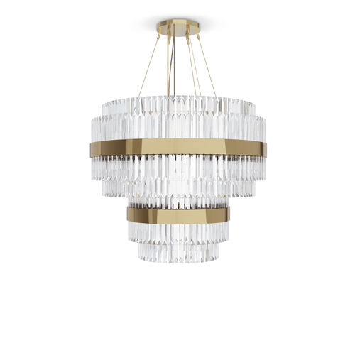 Lustre contemporain - LIBERTY ROUND - LUXXU MODERN DESIGN & LIVING - en cristal / en laiton / professionnel