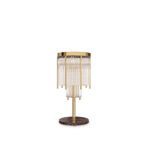 Lampe de table - Pharo III - LUXXU MODERN DESIGN & LIVING - en laiton poli / en cristal / en marbre
