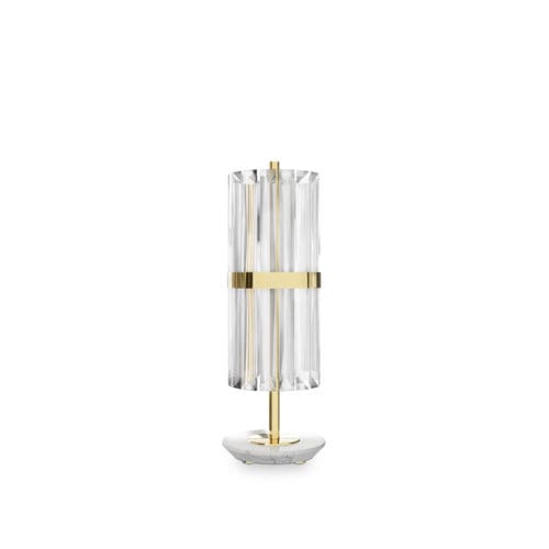 Lampe de table - Liberty Small - LUXXU MODERN DESIGN & LIVING - en laiton poli / en cristal / contemporaine