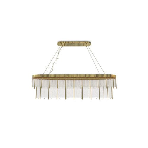 Suspension - Pharo Snooker - LUXXU MODERN DESIGN & LIVING - en laiton plaqué or / en cristal / contemporaine