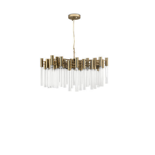 Suspension - Burj - LUXXU MODERN DESIGN & LIVING - en laiton plaqué or / en cristal / contemporaine