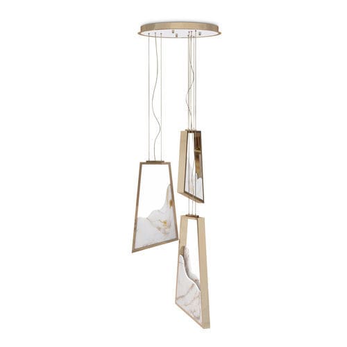 Suspension - MAGNA - LUXXU MODERN DESIGN & LIVING - en laiton plaqué or / en marbre / contemporaine