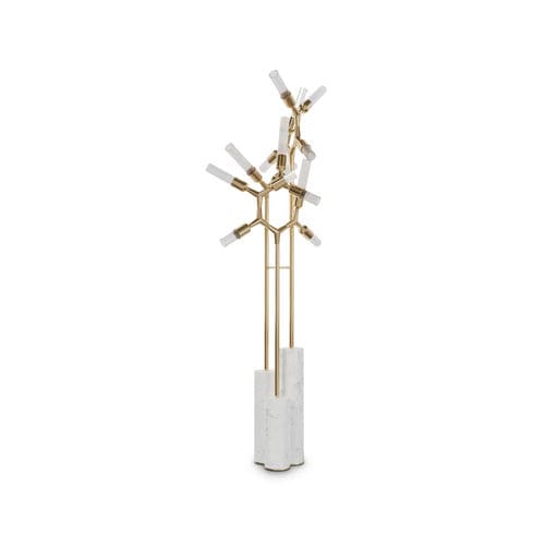 Lampe sur pied - Shard - LUXXU MODERN DESIGN & LIVING - en laiton / en verre / en marbre