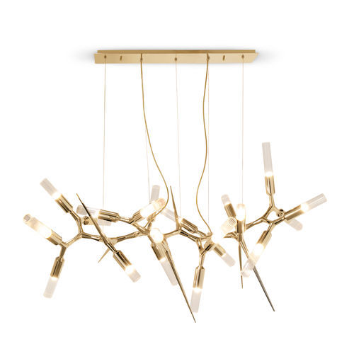 Suspension - SHARD  - LUXXU MODERN DESIGN & LIVING - en laiton plaqué or / en cristal / contemporaine