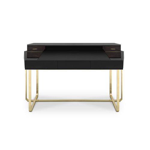 Bureau sur pied - WALTZ - LUXXU MODERN DESIGN & LIVING - contemporain / en bois laqué / en laiton poli