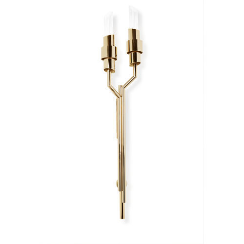Applique murale contemporaine - TYCHO TORCH - LUXXU MODERN DESIGN & LIVING - d'intérieur / en laiton plaqué or / en cristal