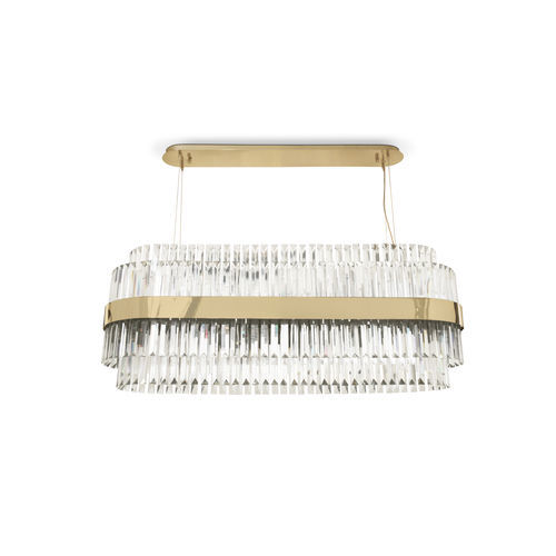 Lustre contemporain - LIBERTY SNOOKER - LUXXU MODERN DESIGN & LIVING - en cristal / en laiton / professionnel