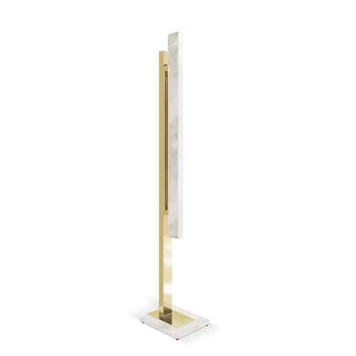 Lampe sur pied - Skyline  - LUXXU MODERN DESIGN & LIVING - en laiton plaqué or / en albâtre / contemporaine