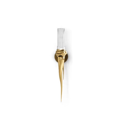 Applique murale de style - Wax Small - LUXXU MODERN DESIGN & LIVING - d'intérieur / en laiton plaqué or / en cristal