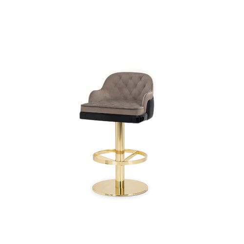 Chaise de bar contemporaine - CHARLA - LUXXU MODERN DESIGN & LIVING - d'intérieur / en velours / en cuir