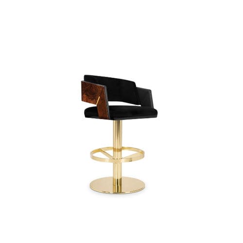 Chaise de bar contemporaine - GALEA - LUXXU MODERN DESIGN & LIVING - d'intérieur / en velours / en cuir