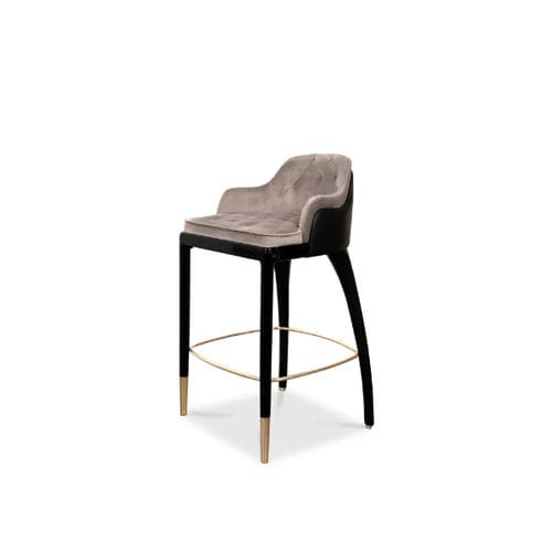 Chaise de bar contemporaine - CHARLA  - LUXXU MODERN DESIGN & LIVING - d'intérieur / en velours / en cuir