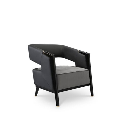 Fauteuil contemporain - GLADIA - LUXXU MODERN DESIGN & LIVING - en velours / en simili cuir / en bois
