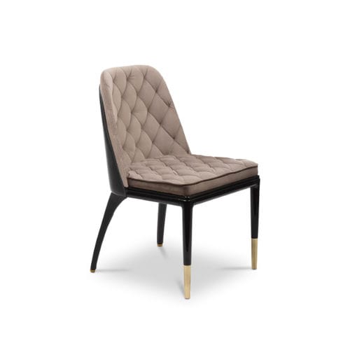 Chaise de salle à manger contemporaine - CHARLA II - LUXXU MODERN DESIGN & LIVING - d'intérieur / en velours / en cuir
