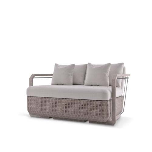Canapé contemporain - HAMPTON - LUXXU MODERN DESIGN & LIVING - d'extérieur / en tissu / avec accoudoirs