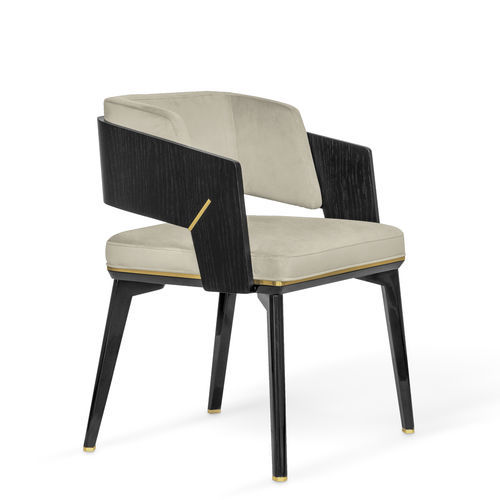 Chaise de salle à manger contemporaine - Galea II - LUXXU MODERN DESIGN & LIVING - d'intérieur / en velours / en bois