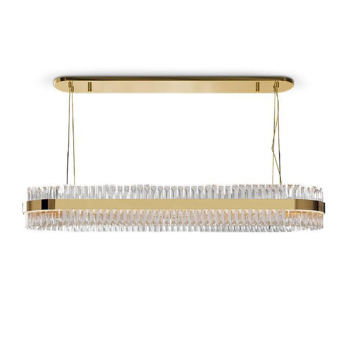 Suspension - LIBERTY SLIM SNOOKER - LUXXU MODERN DESIGN & LIVING - en laiton / en cristal / contemporaine
