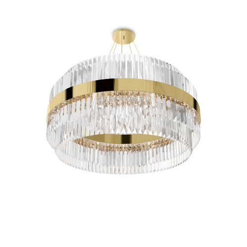 Lustre contemporain - LIBERTY - LUXXU MODERN DESIGN & LIVING - en cristal / en laiton plaqué or / professionnel