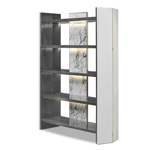 Bibliothèque contemporaine - Algerone - LUXXU MODERN DESIGN & LIVING - professionnelle / en laiton poli / en cuir