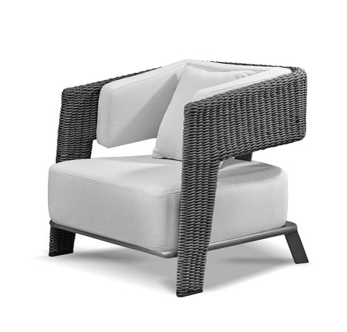 Fauteuil contemporain - GALEA - LUXXU MODERN DESIGN & LIVING - en tissu / en acier inoxydable / ergonomique