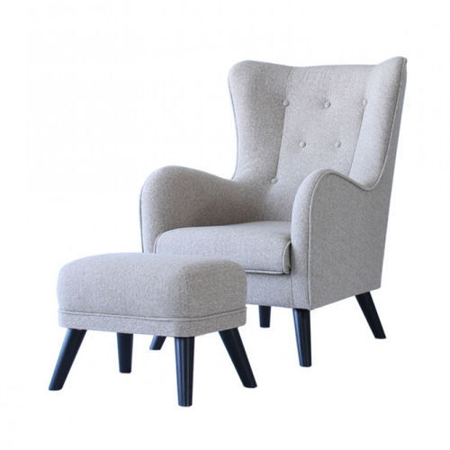 Fauteuil classique - HARRY - HEAVENS - en tissu / avec repose-pieds / à oreilles