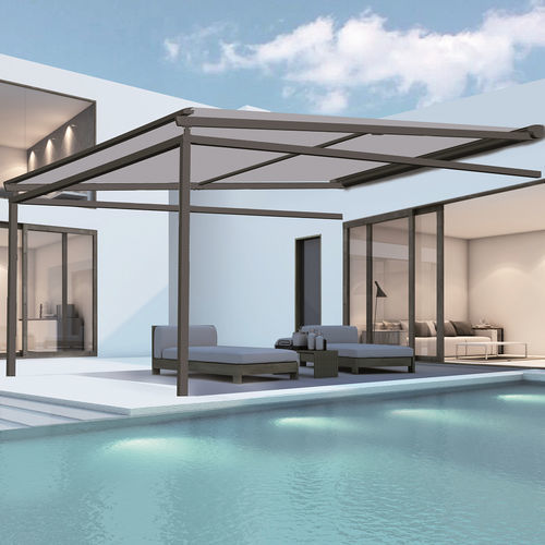 Pergola autoportée - VERASTOR-SKY - LLAZA WORLD, S.A. - adossée / suspendue / en aluminium