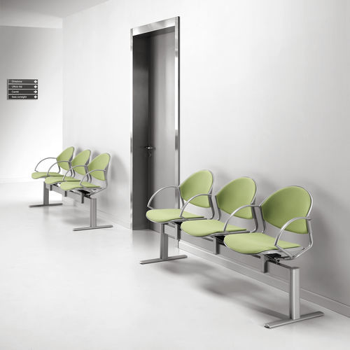Sièges sur poutre en métal - DELFI - TALIN SRL - en tissu / 6 places / 2 places